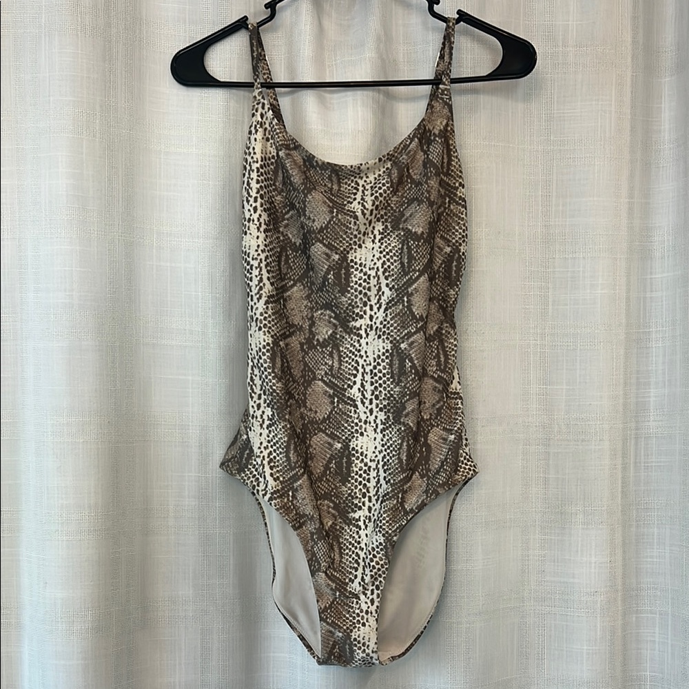Aerie Snakeskin Print One Piece Swimsuit